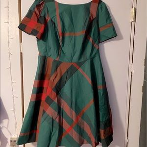 Plaid Yourself a Merry Little Christmas Midi Dress